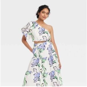 A New Day Women's Balloon Sleeve One Shoulder Blouse